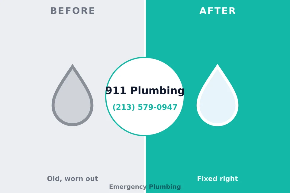 Before and after: plumbing repair Livonia, LA